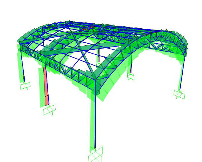 Esfuerzos de techumbre estructural